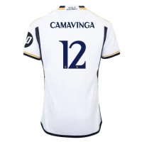 Camisa de Futebol Real Madrid Eduardo Camavinga #12 Equipamento Principal 2023-24 Manga Curta